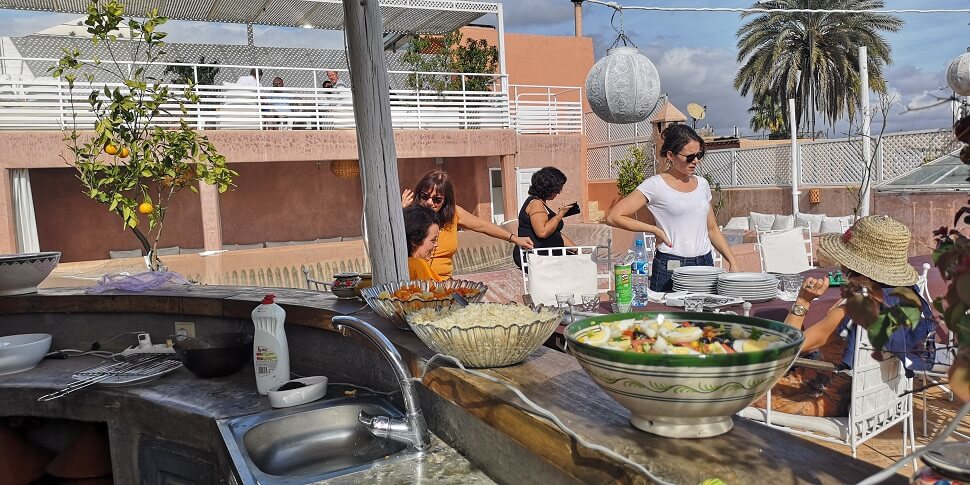 Atelier cours de cuisine à Marrakech